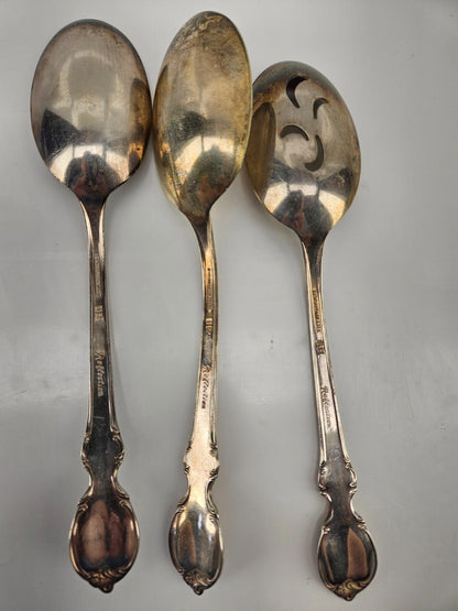 Lot of 3 - Vintage 1847 Rogers Bros Silverplate Spoons 8.5"
