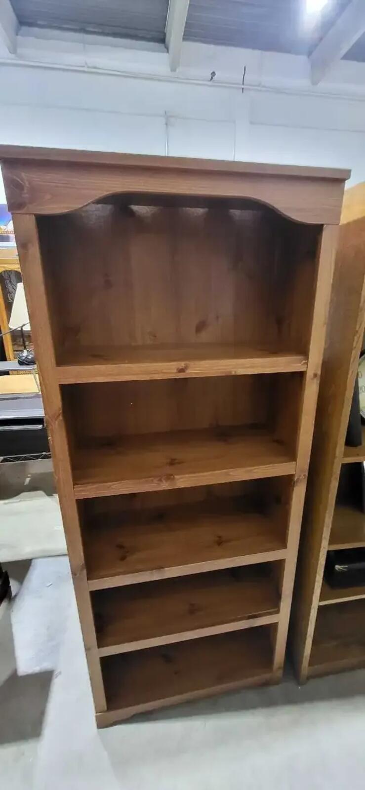 Wood Bookshelf 72' x 29.5' x 12.5' - 2 Available