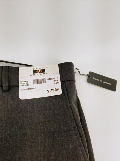 NWT Joseph Abboud Wool Blue Unhemmed Trousers Men's Size 34