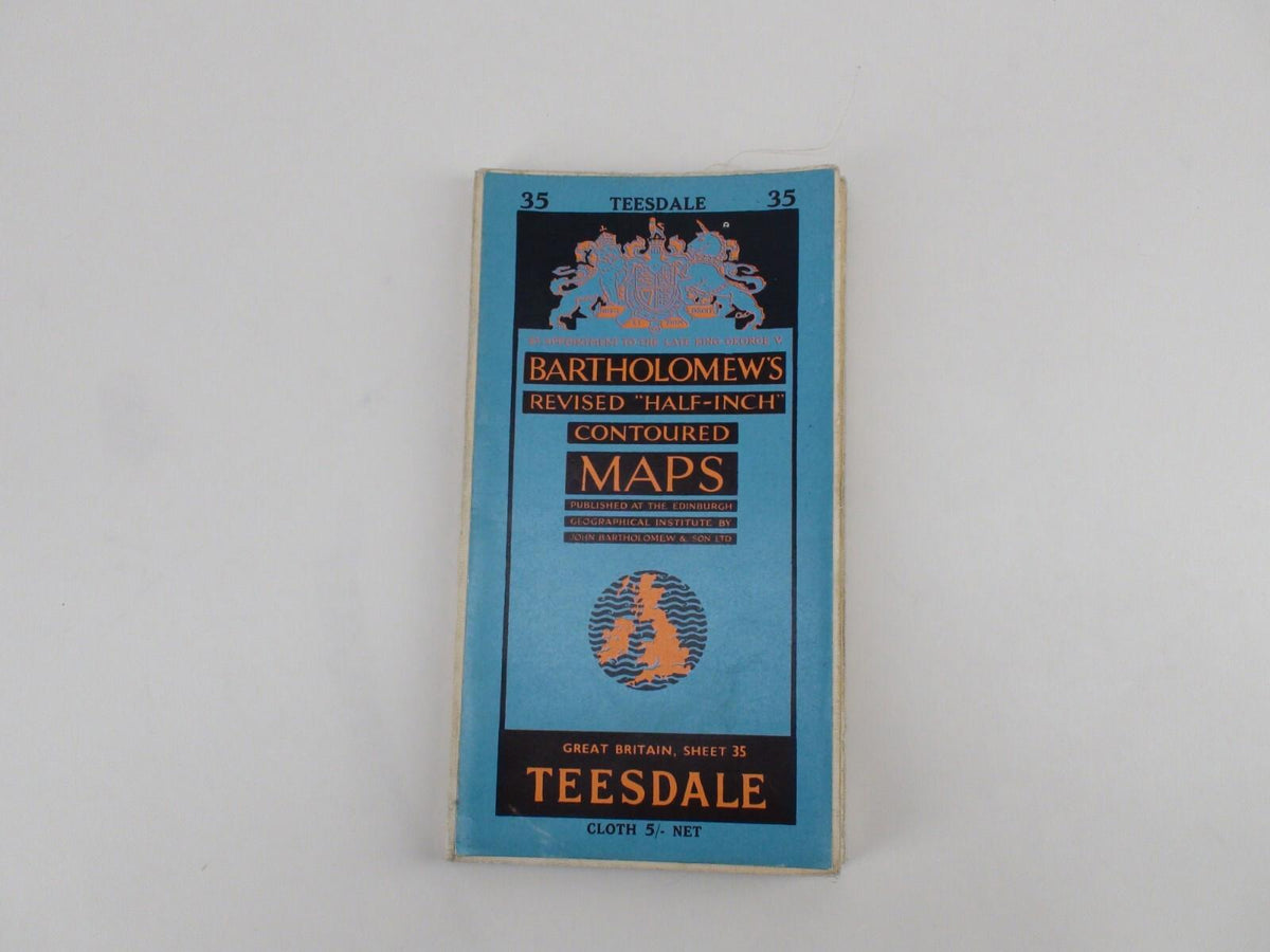 Bartholomew's Revised "Half-Inch" Contoured Maps Great Britain, 35 Teesdale