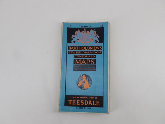 Bartholomew's Revised "Half-Inch" Contoured Maps Great Britain, 35 Teesdale