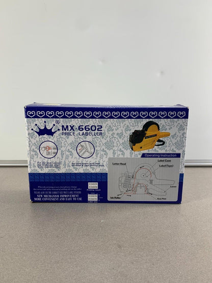 MX6602 2 Line 20 Bit Price Label Gun, Kit Numerical Tag Gun for Office,