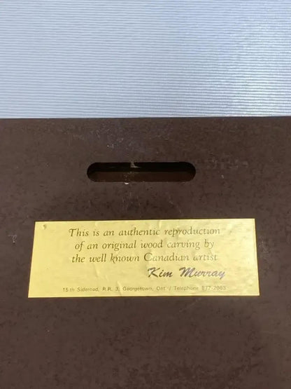 Authentic recreation Kim Murray Wood Art