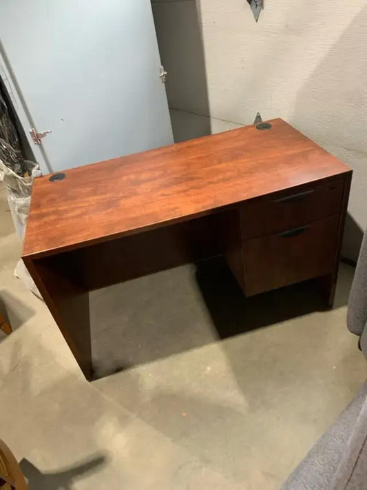 Mahogany Effect Filing Desk - with keys