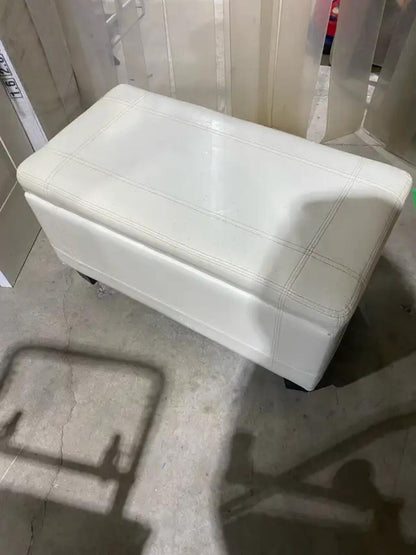 White Storage Ottoman