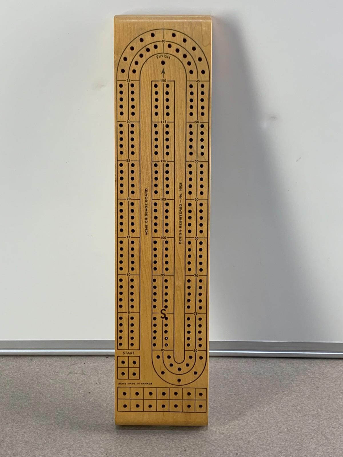 Vintage Acme Cribbage Board game
