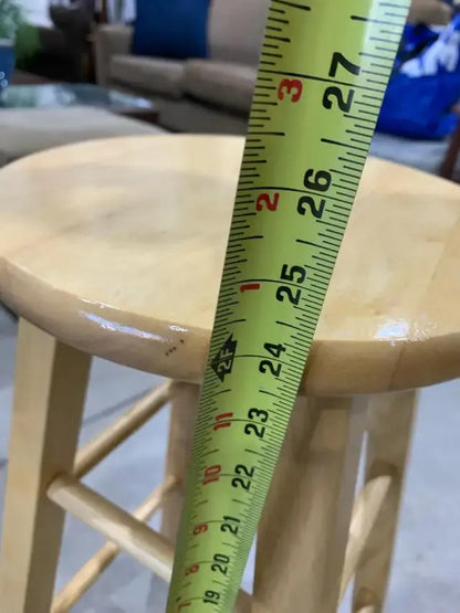 Set of 2 Wooden Stools