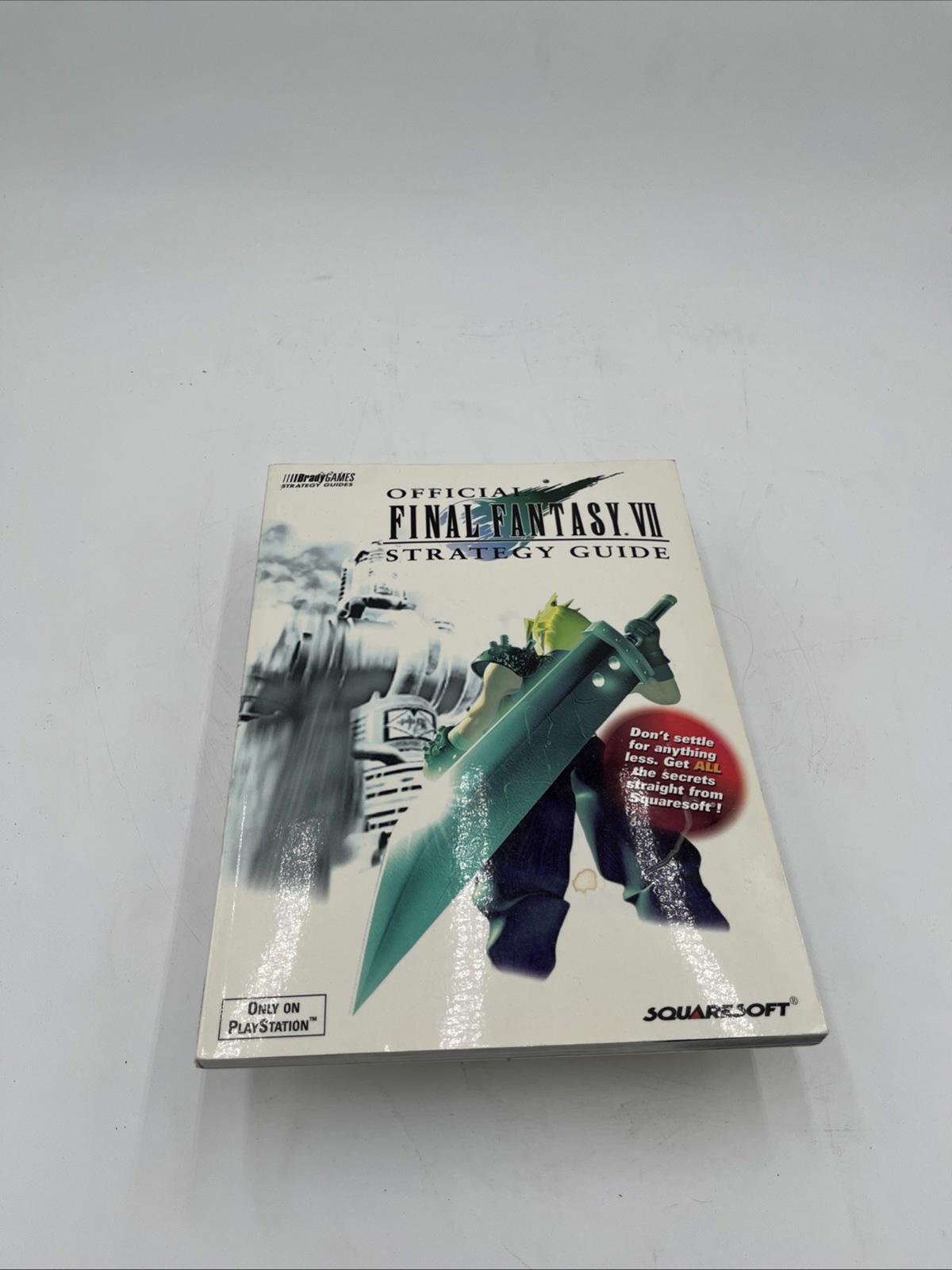 Brady Games Final Fantasy VII 7 Official Guide Strategy Guide PS1 Paperback.