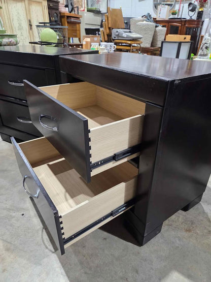 Dark Brown Nightstands Set of 2