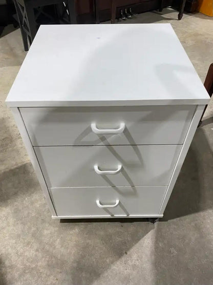 White Three-Drawer Cabinet