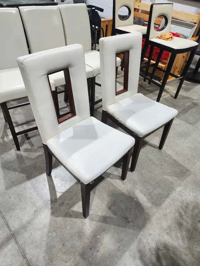 White Dining Chairs Set of 2