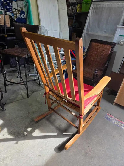 Large Wooden Rocking Chair with cushion