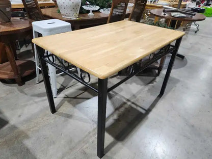 Wooden & Steel Framed Table