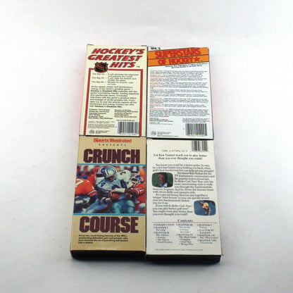 Vintage Sports VHS Lot 4 - 1987 To '89 - NHL, NFL, Golf - Sports Illustrated