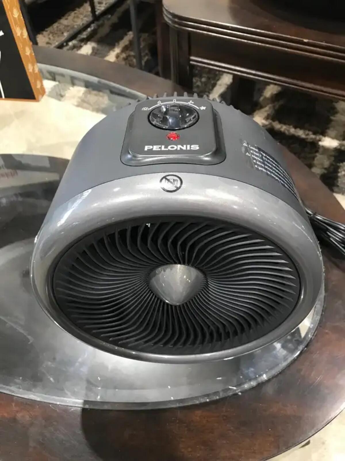10’ Pelonis 2 in 1 Turbo Heater + Fan Black and Silver