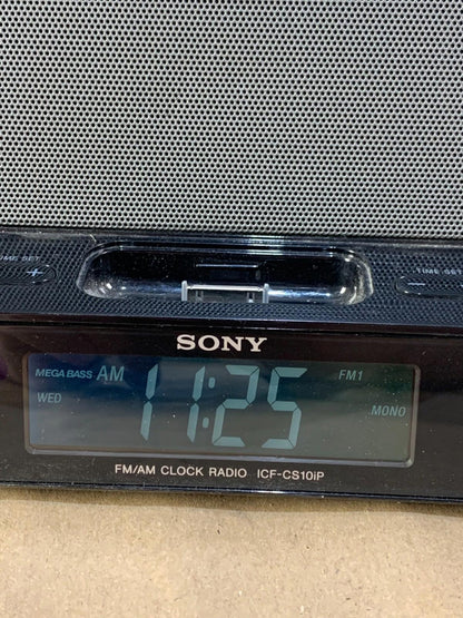 Sony Dream Machine ICF-CS10iP FM/AM Clock Radio Alarm iPod Dock