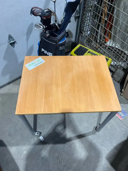 Wood Table with wheels