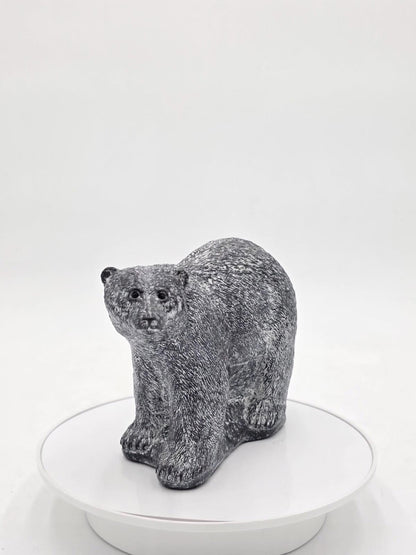 Vintage Large Inuit Eskimo Carving Original Hand Carved Bear Soapstone Canada