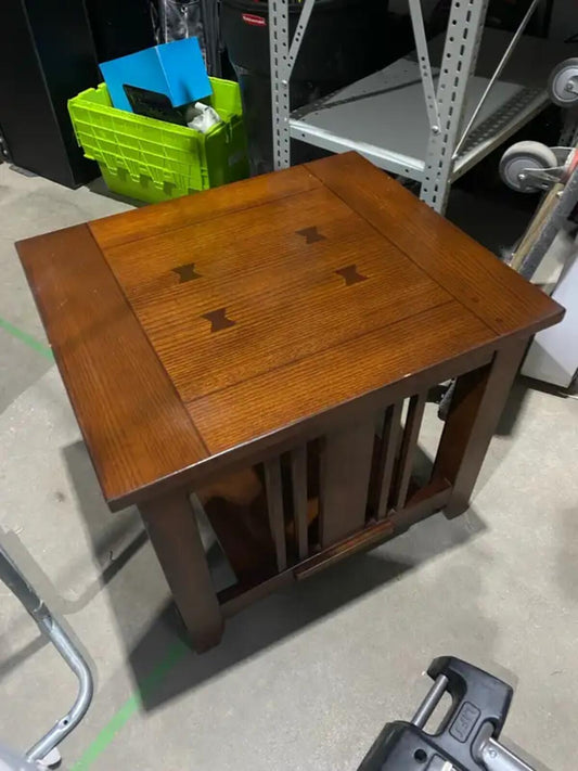 Wood Patterned End Table