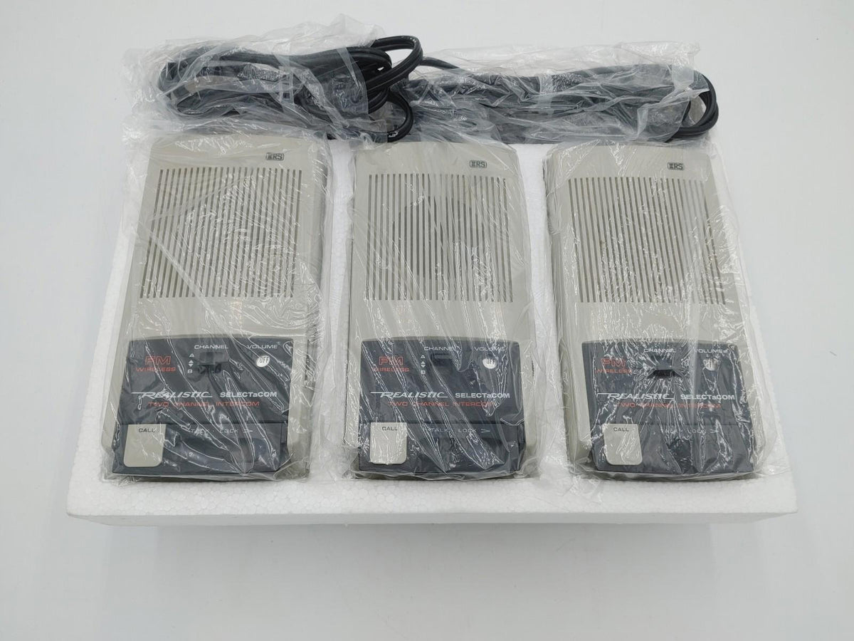 Intercom sans fil FM 2 canaux 3 stations SELECTaCOM réaliste, neuf 43-217