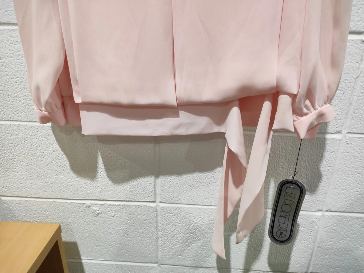 Tunique vintage Liz Roberts, robe courte, taille 14 (L), rose