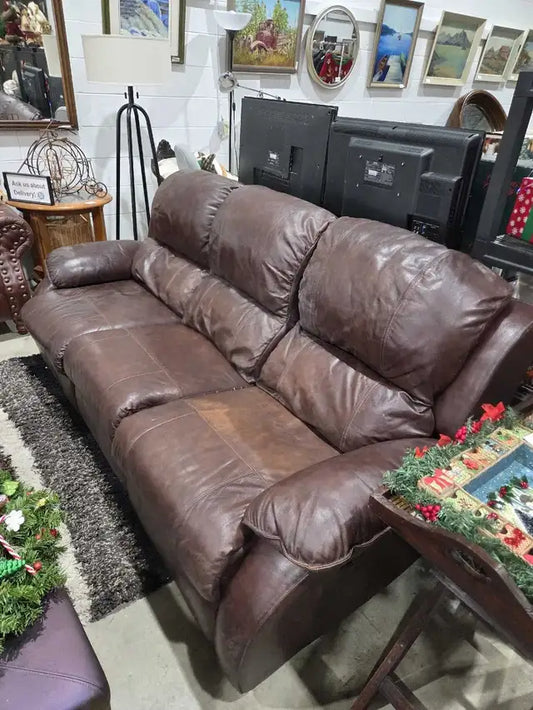 Leather Reclining Sofa