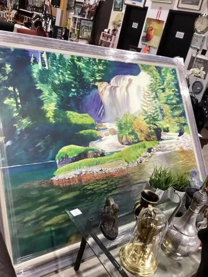 2000'S B.A. Norman Waterfall Landscape Painting