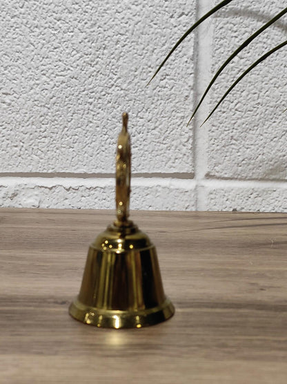 NAUTICAL CAPTAINS CALL SOLID BRASS SHIPS WHEEL TABLE BELL Made in England