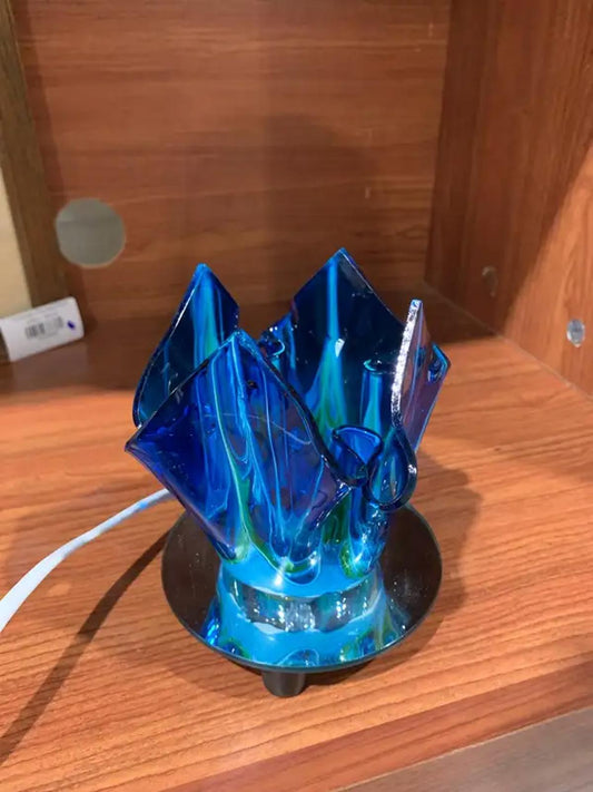 Small Dimmable Stained Glass Table Lamp