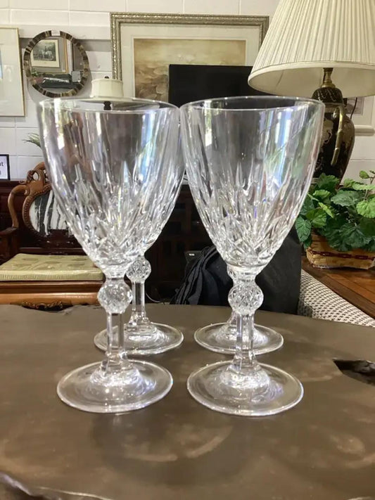 Vintage Linea Gala Crystal Wine Glasses - 4 Available