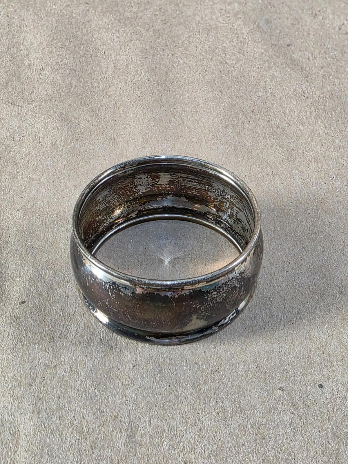 Vintage English Birks Sterling Napkin Ring engraving