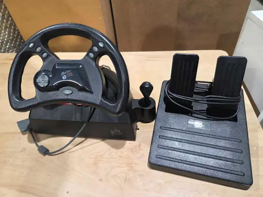 Retro Mad Catz Steering Wheel & Pedals - PS1