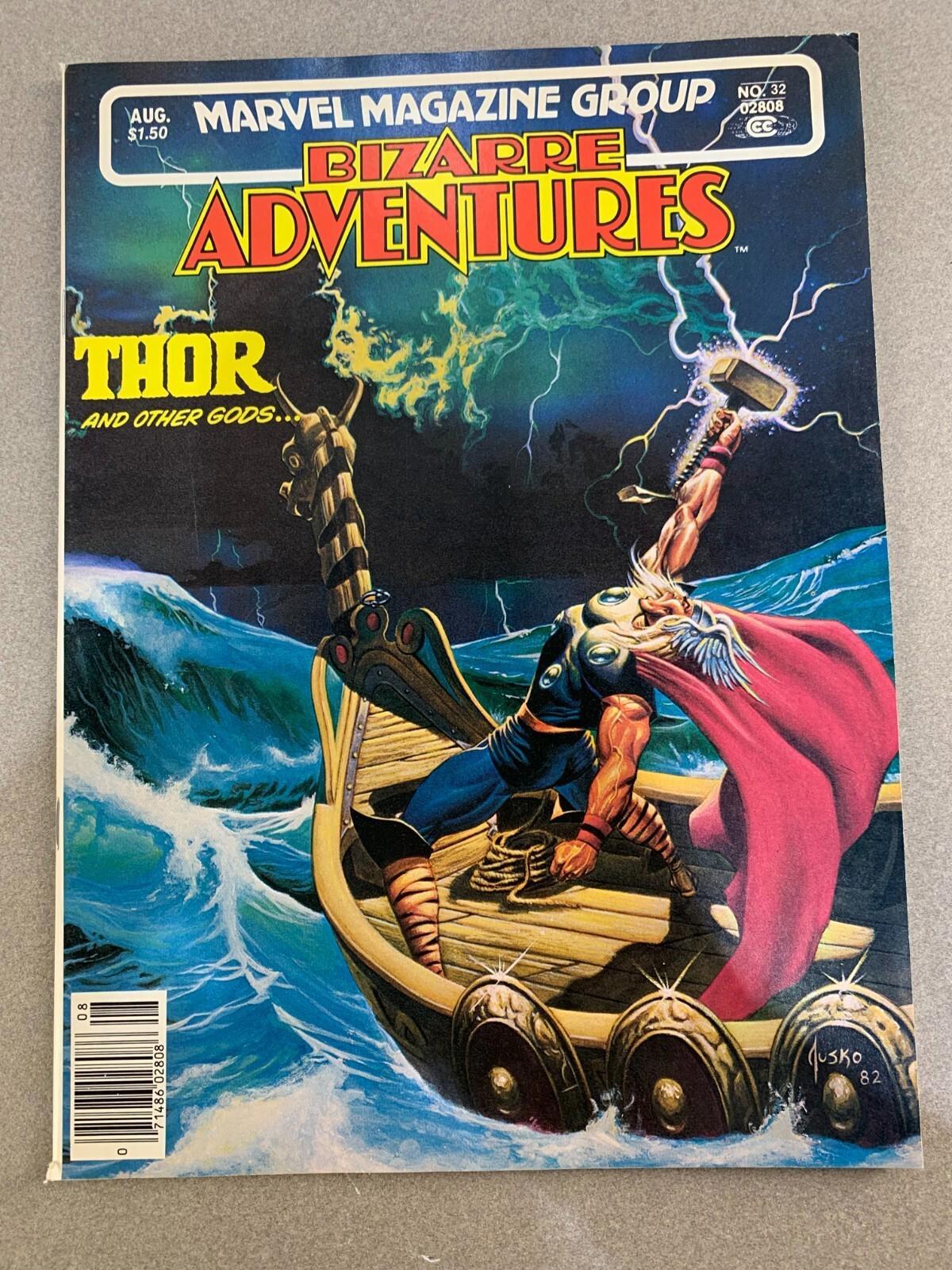 Bizarre Adventures #32 -1982 Marvel Magazine Thor and other gods FN