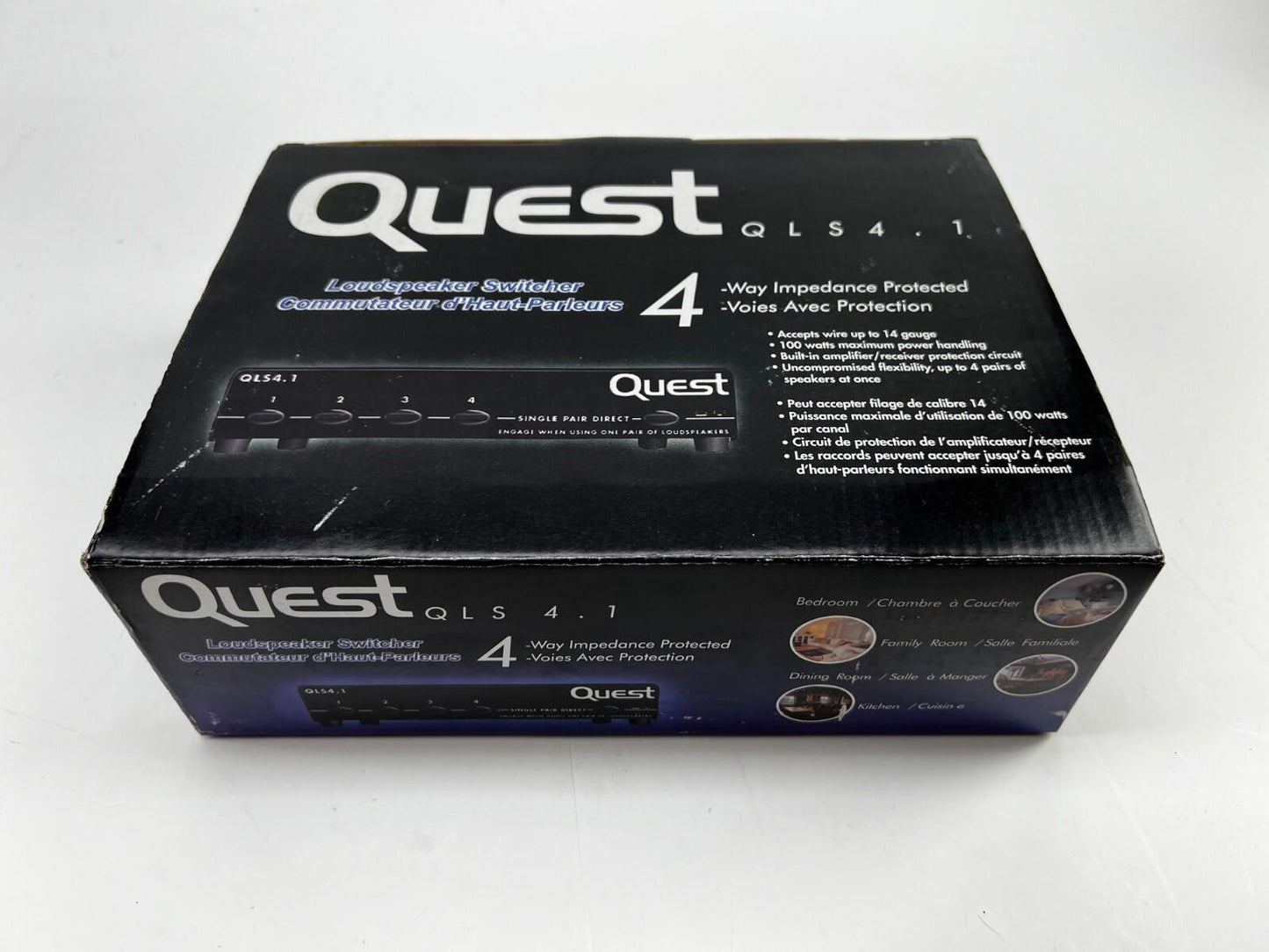 Quest QLS4.1 Speaker 4 Way Switchback 100 Watt - New In Open Box
