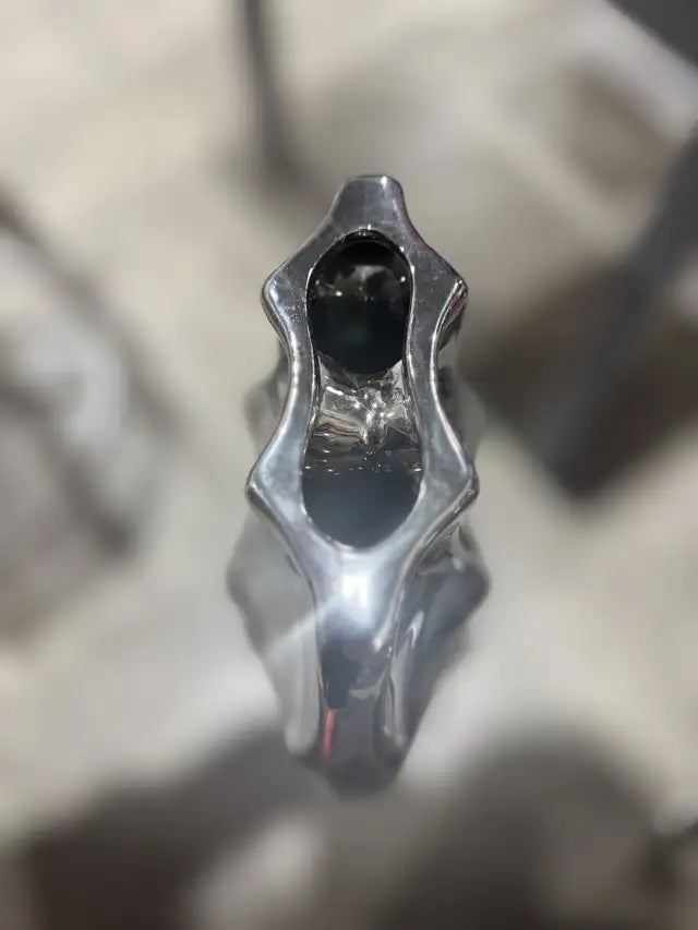 Modern Silver 19" Vase