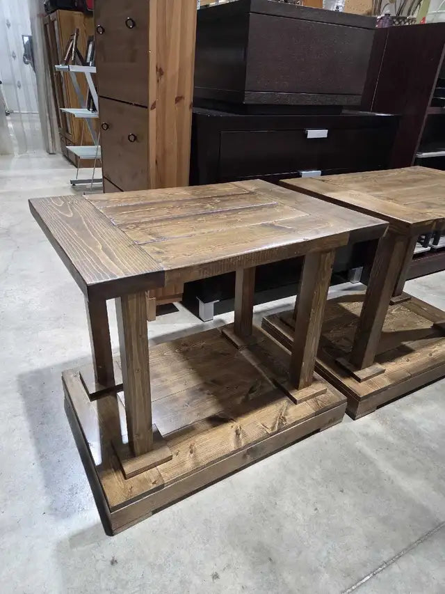 Homemade Wood End Tables