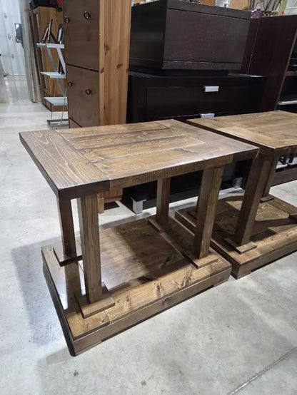 Homemade Wood End Tables