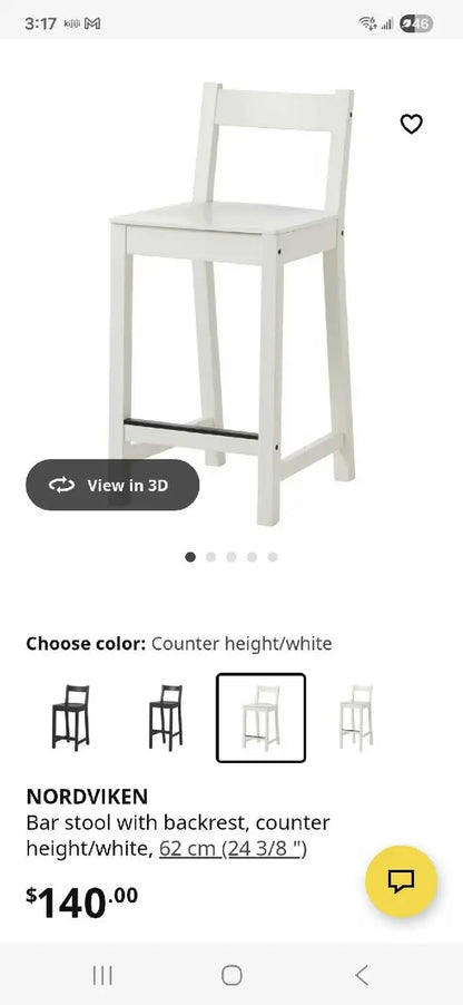 IKEA Nordviken Bar Stools Set of 2