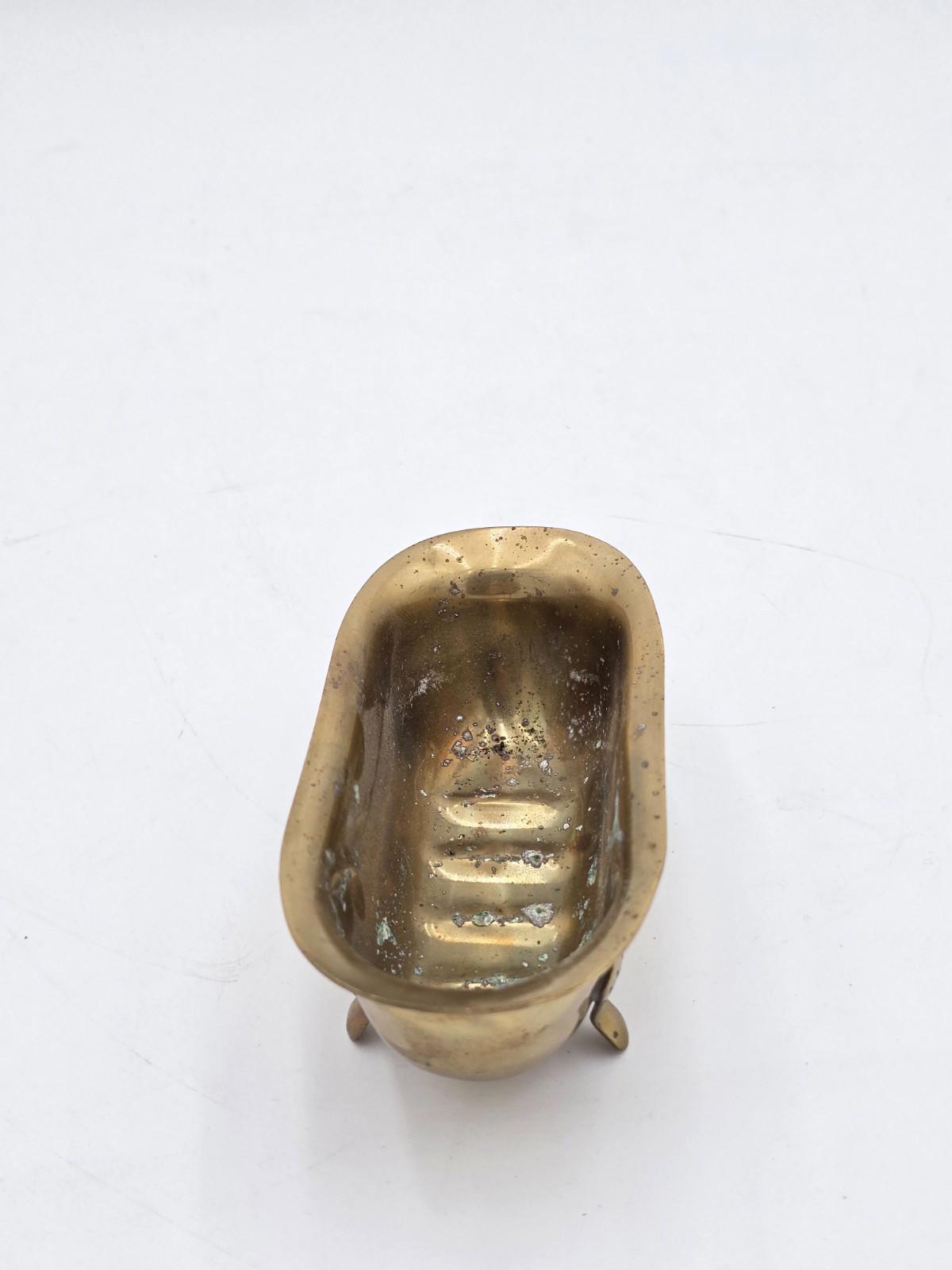 Vintage Brass Bathtub Soap Dish