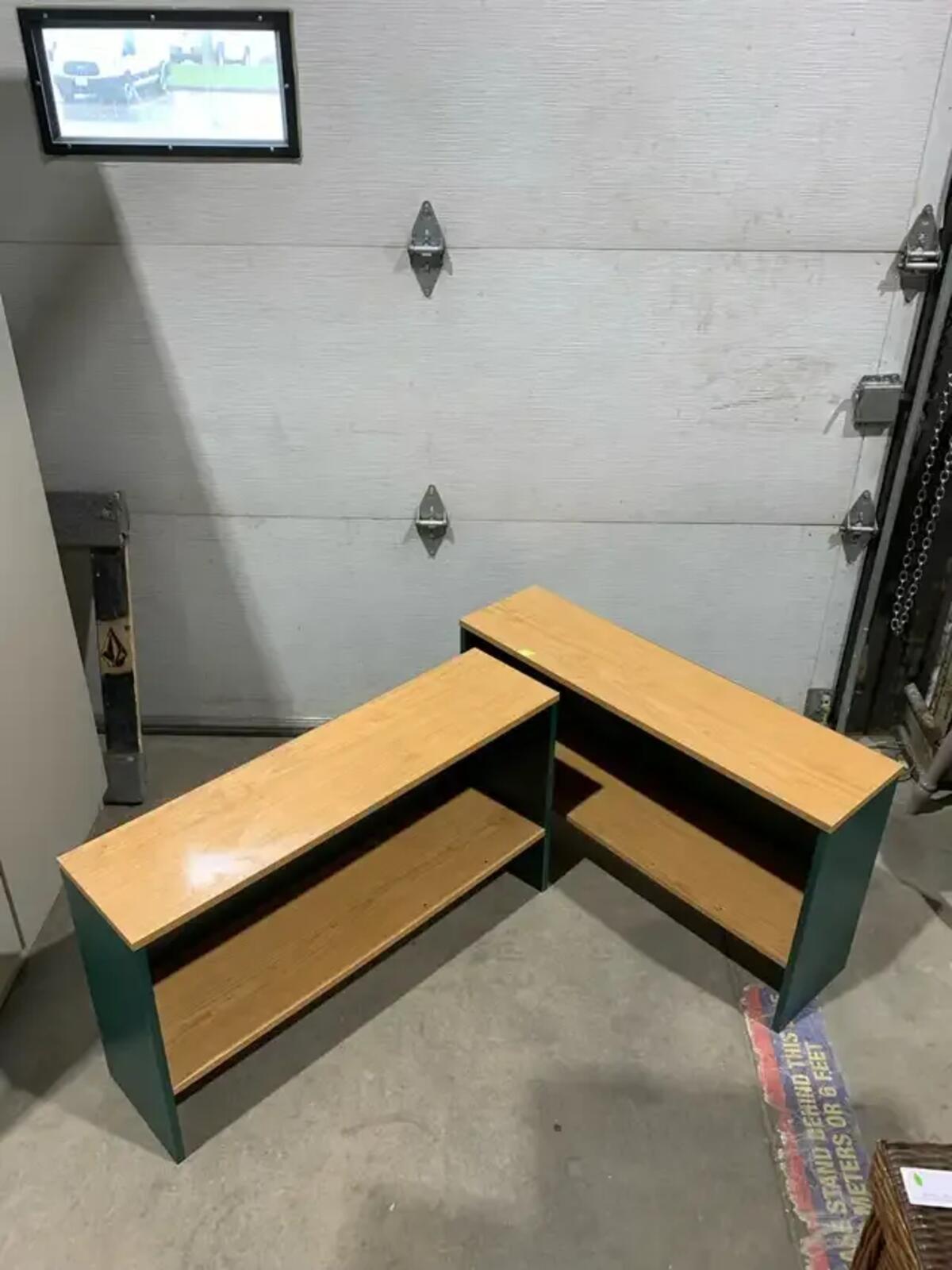 Green Stacking Book Shelves -set of 2