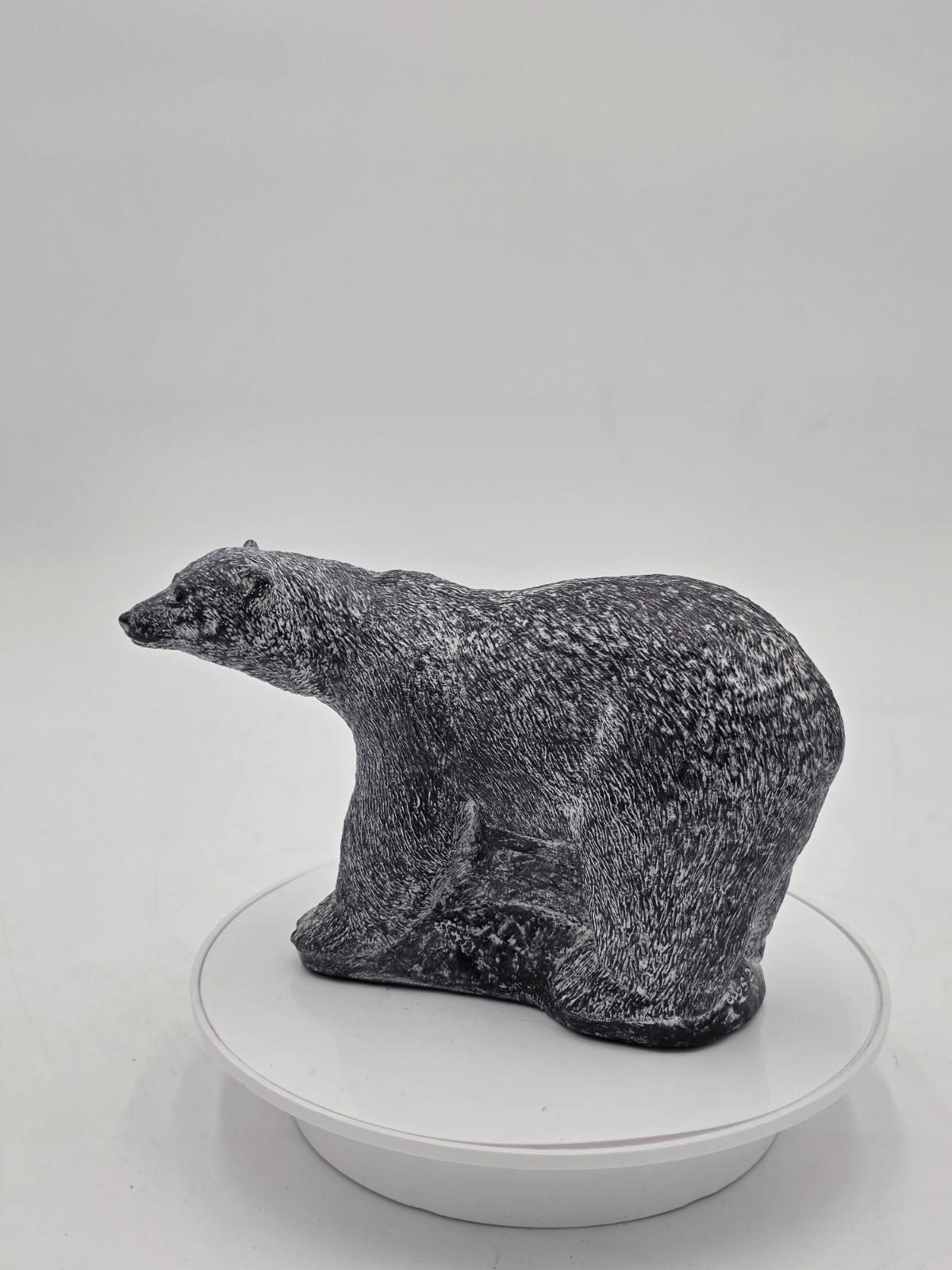 Vintage Large Inuit Eskimo Carving Original Hand Carved Bear Soapstone Canada