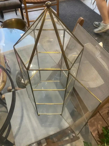Golden 3-tier Terrarium Display Case