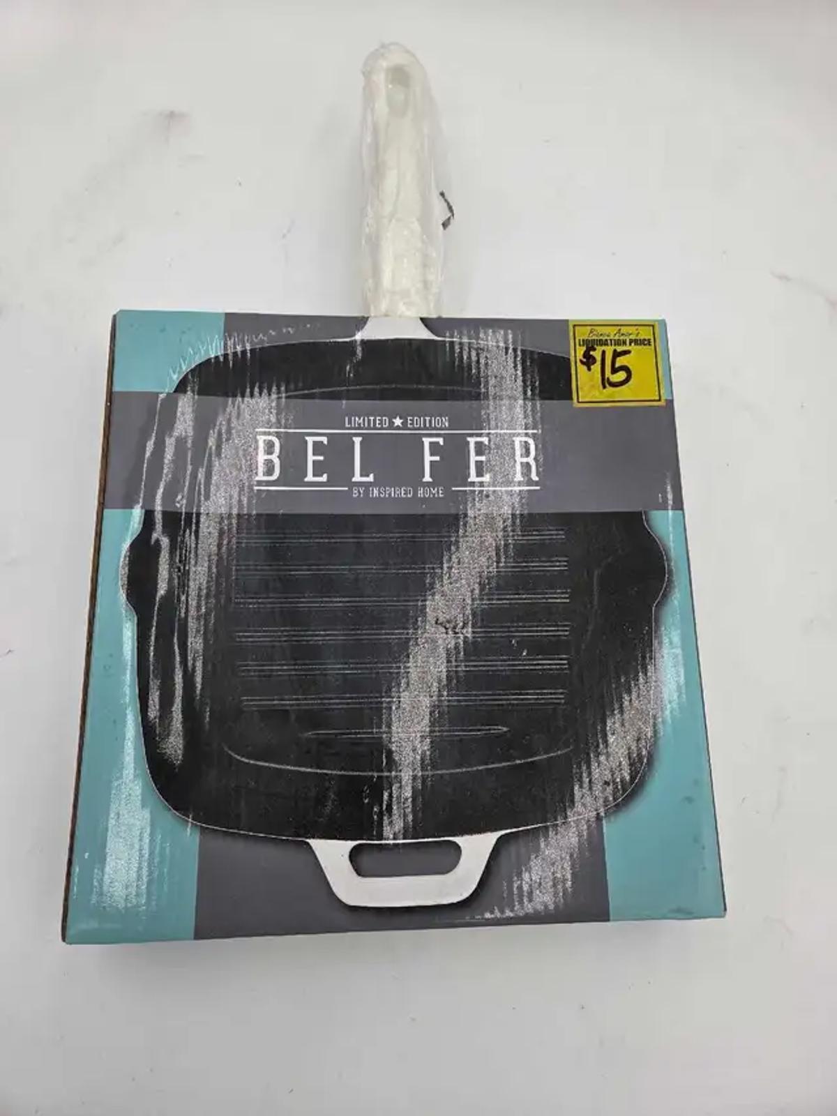 New! Bel Fer 10" Cast Iron Grill Pan