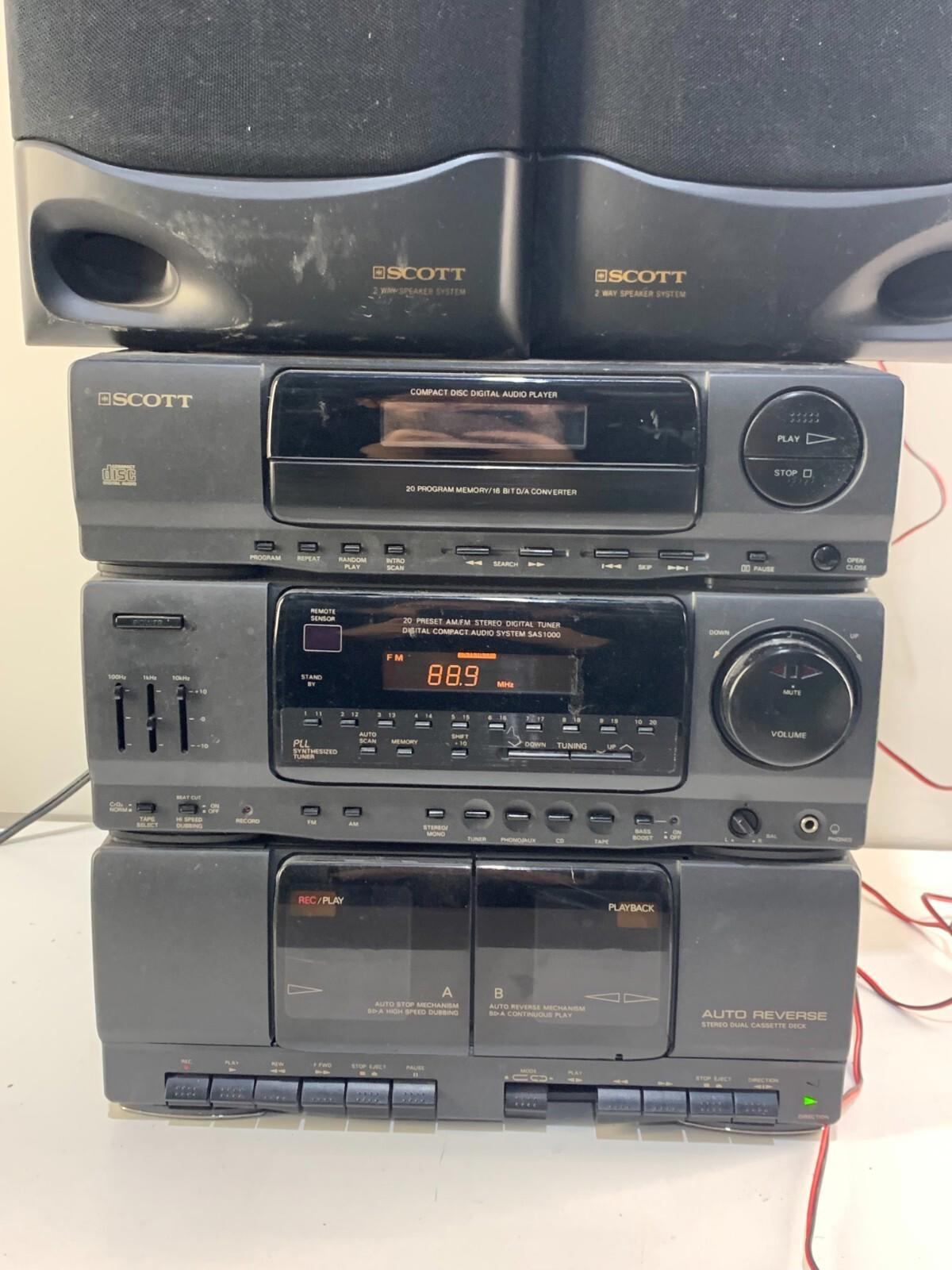 SCOTT MODEL NO. SAS1000 1 player and 2 speakers
