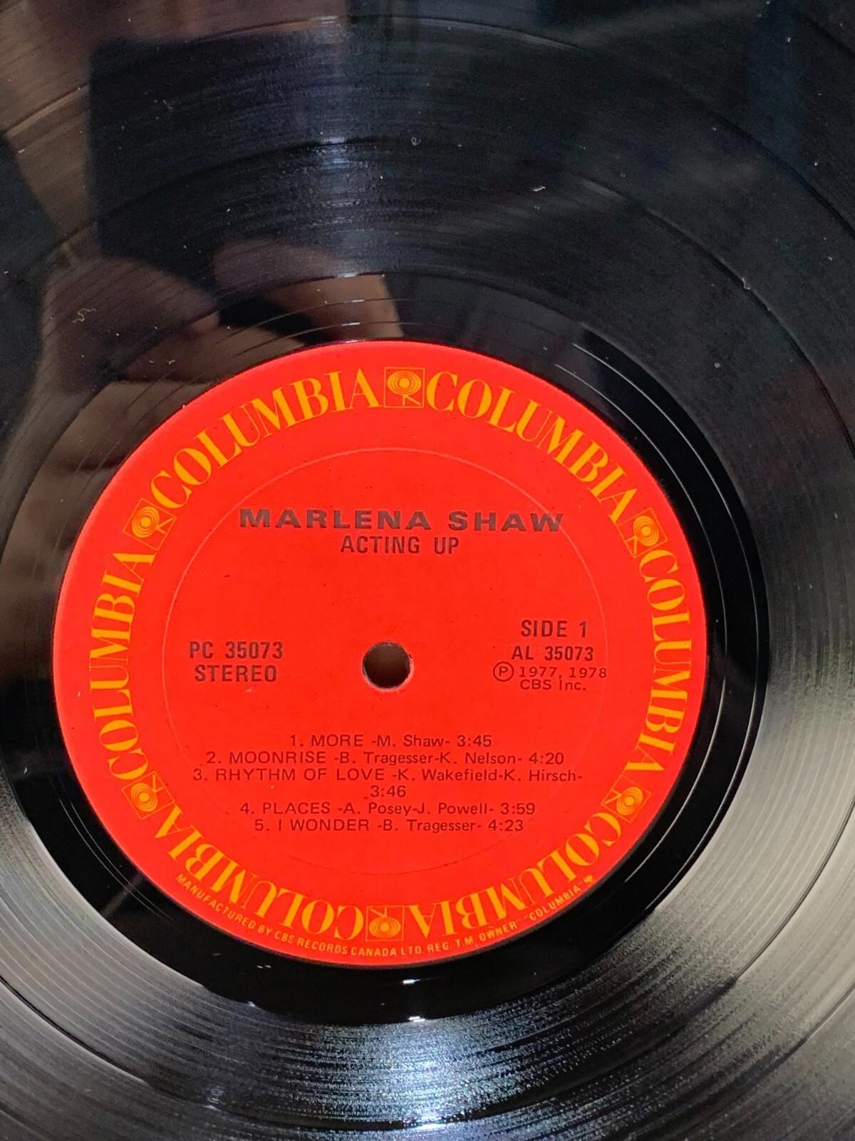 MARLENA SHAW - Acting UP - LP COLUMBIA AL 35073 STEREO DJ 1978 Soul Funk Disco