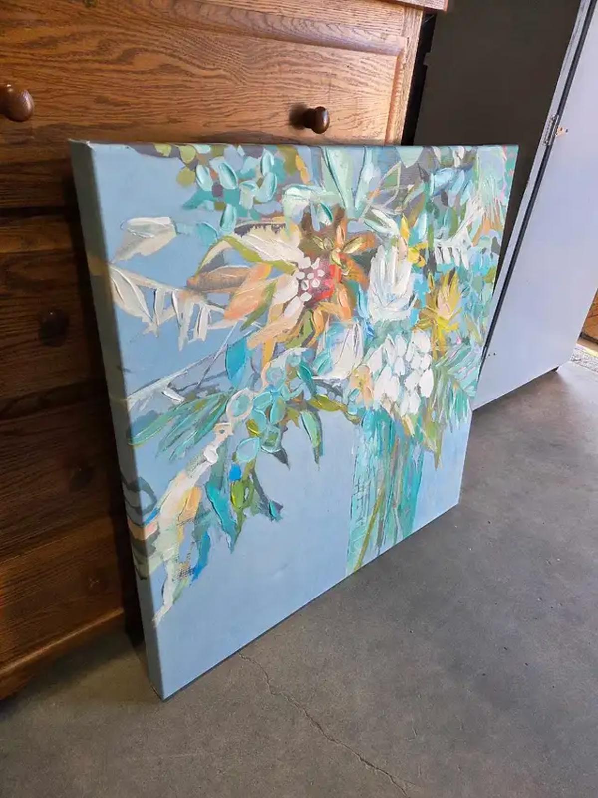Floral Canvas Painting 3x3ft