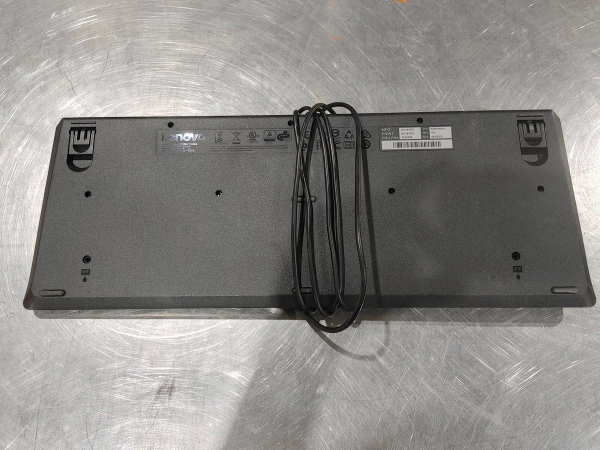 Excellent Condition Lenovo SK-8827 Wired USB Office Keyboard Tested Works Black