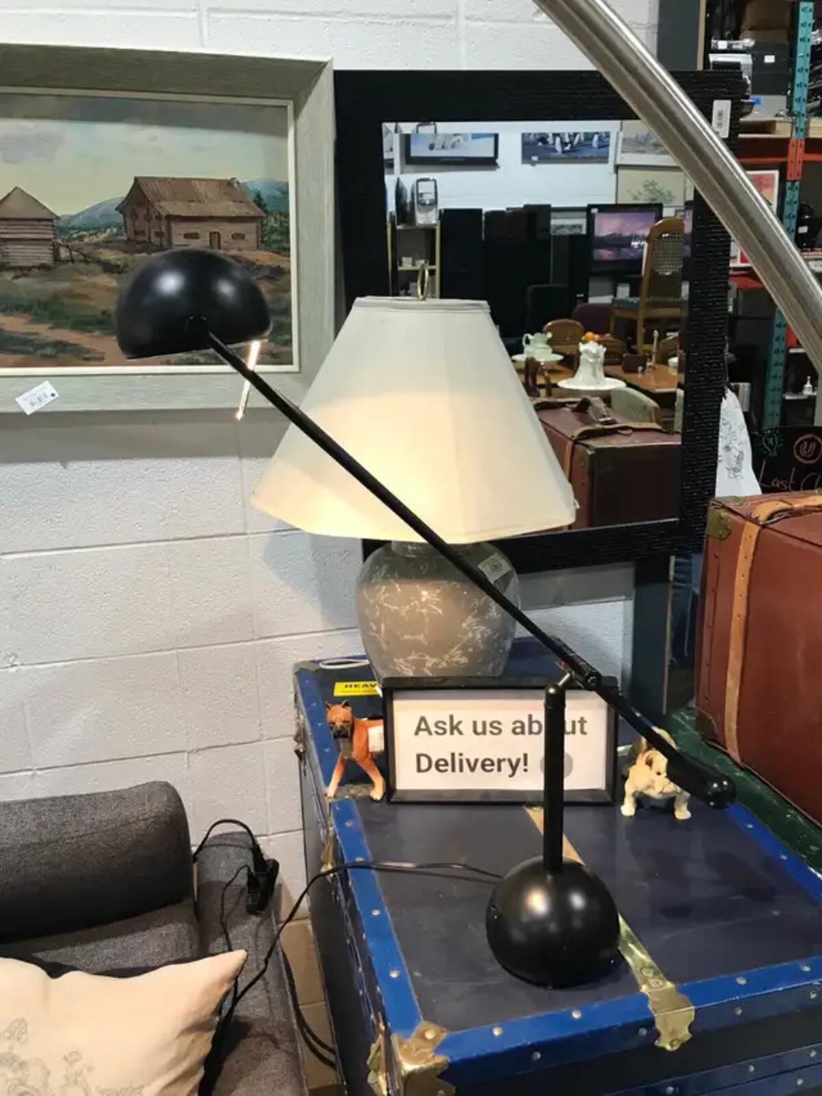 Black Counterweight Desk Lamp 32”