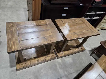 Homemade Wood End Tables