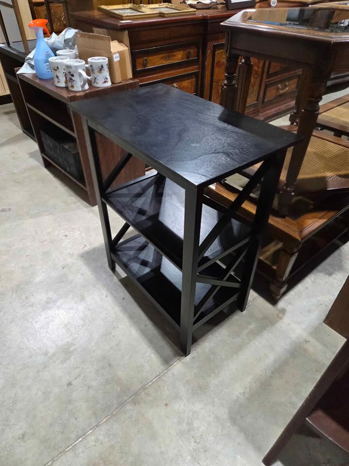 Pier 1 Imports Black 3-Tier Shelf Table